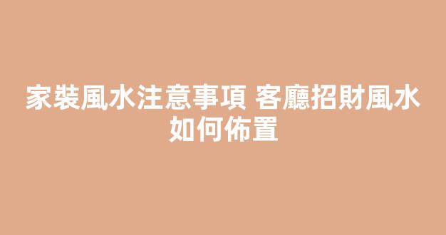 家裝風水注意事項 客廳招財風水如何佈置